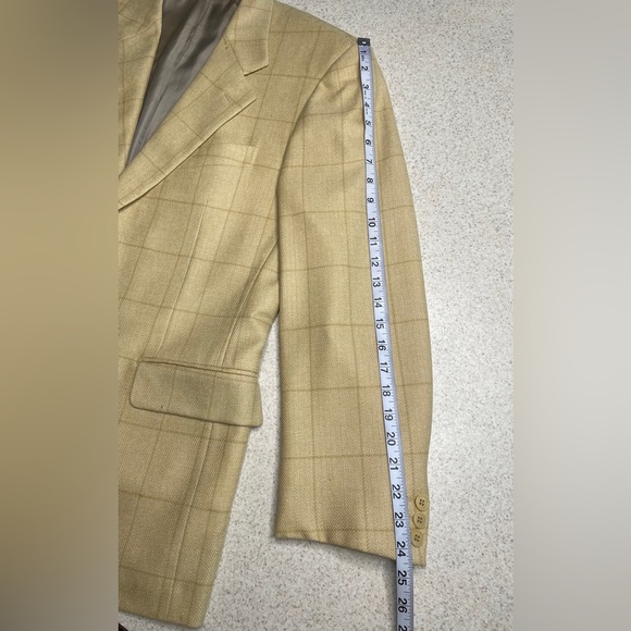 PAL ZILERI Gruppo Forall Trofeo Wool Tan Plaid Blazer - Picture 12 of 15